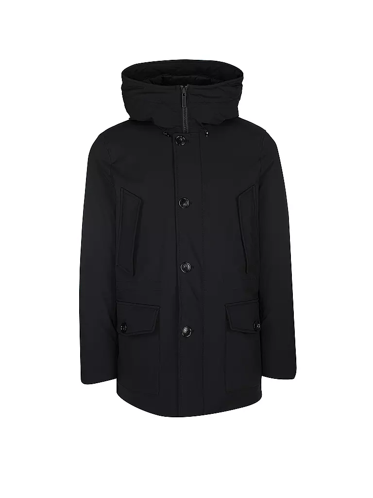 WOOLRICH Daunenparka Regular Fit Arctic Stretch schwarz